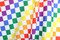 1 Yard Rainbow Checkered Print Stretch Spandex Fabric for Costumes and Activewear 58"/60" Width